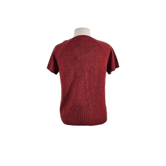 Hermes Red Cashmere Short-Sleeved Sweater - Picture 2 of 8
